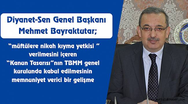 Diyanet-Sen’in Teklifi TBMM’de Kabul Edildi