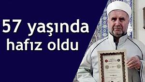 İmam Hatib Zeki ÇÖTEL 57 yaşında hafız oldu.