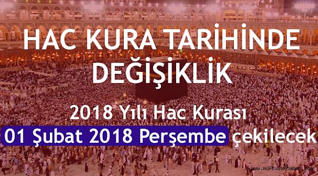 2018 Hac Kurası Çekiliyor