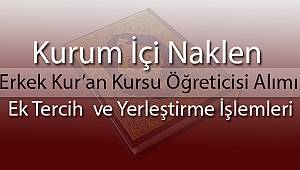 Kurum İçi Naklen Erkek Kur’an Kursu Öğreticisi Alımı
