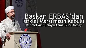 Başkan ERBAŞ dan Anma Mesajı