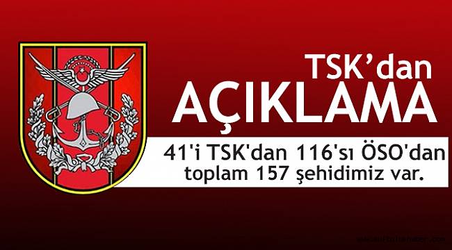TSK Açıkladı