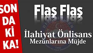 İlahiyat Önlisans Mezunlarına Müjde