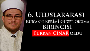 Kur’an-ı Kerimi Güzel Okuma Dünya Birincisi Furkan ÇINAR olddu.
