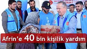 TDV den Afrin'e 40 bin kişilik yardım