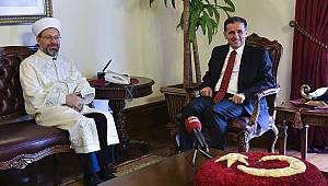 Başkan Erbaş dan Ankara Valisi Ercan Topaca’ya ziyaret