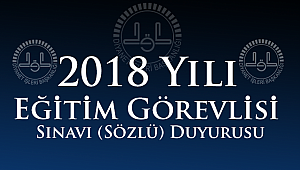 Eğitim Görevlisi Sınavı (Sözlü) Duyurusu