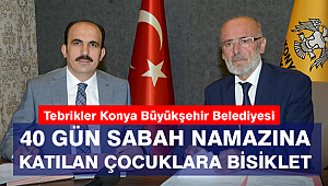 Konya da Sabah Namazına Gelen Çocuklara Bisiklet