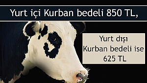 2018 Yılı Vekâlet Yoluyla Kurban Bedelleri açıklandı