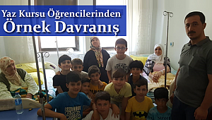 Yaz Kursu Öğrencilerinden Örnek Davranış