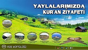 Rize de Yayla Kuran Ziyafeti Programları Başlıyor
