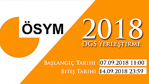 2018 DGS Tercihleri Başladı