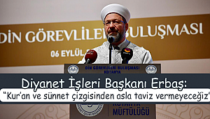 Erbaş, Kütahya’da din görevlileri ile bir araya geldi.