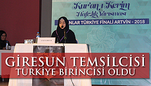 Giresun temsilcisi Türkiye birincisi oldu