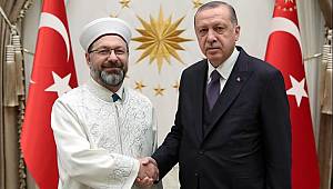 Cumhurbaşkanı Erdoğan,Başkan Erbaş'ı kabul etti