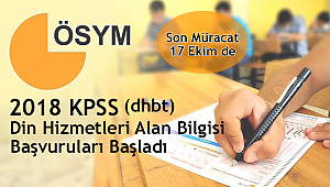 Din Hizmetleri Alan Bilgisi (DHBT) başvuruları başladı.