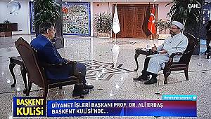 Erbaş, Kanal 7 de Başkent Kulisi programının konuğu oldu.
