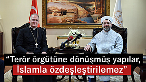 Erbaş, Vatikan’ın Ankara Büyükelçisi Russell’i kabul etti.