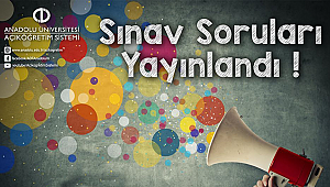 Güz Dönemi Ara Sınav soruları yayınlandı.