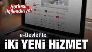 e-Devlet üzerinden 2 yeni yeni hizmet