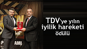 TDV'ye yılın iyilik hareketi farkındalık ödülü