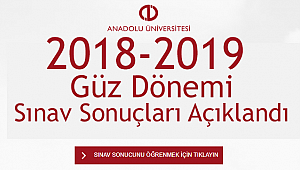 2018-2019 Güz Dönemi Sınav Sonuçları Açıklandı