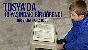 Tosya’da 10 yaşındaki bir öğrenci bir yılda hafız oldu