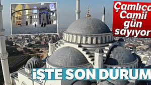 Çamlıca Camii'nde halılar yerleştirildi