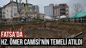 Hz. Ömer Camisi'nin temeli törenle atıldı. 