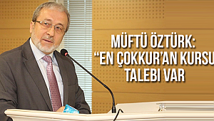 Müftü Öztürk: “En çok Kur’an kursu talebi var