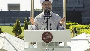 Erbaş, Çanakkale’de şehitler için dua etti