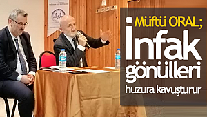 Müftü ORAL;İnfak gönülleri huzura kavuşturur