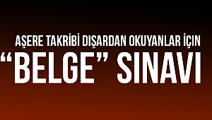 Aşere Takribi Dışardan Okuyanlar İçin “Belge” SınavI