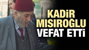 Ünlü Tarihçi Kadir Mısıroğlu hayatını kaybetti