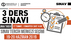 AOF Üç Ders Sınav Duyurusu