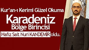 Karadeniz Bölge Birincisi Sait Nuri Kandemir oldu
