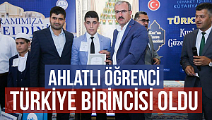 Ahlatlı öğrenci Türkiye birincisi oldu