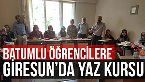 Batumlu öğrencilere Giresun’da yaz kursu