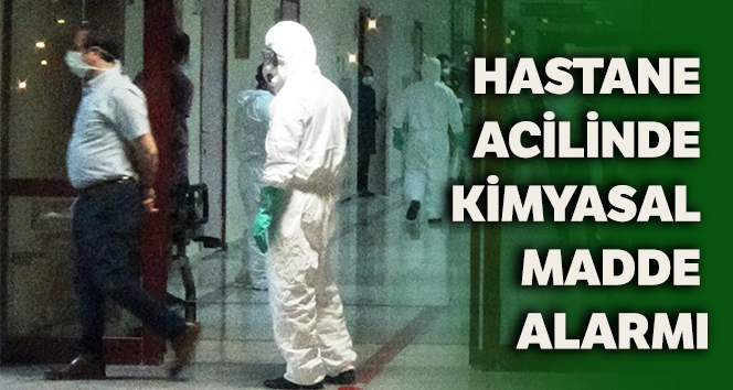 Kaza yapan araçta kimyasal madde şüphesiyle hastanenin acili kapatıldı