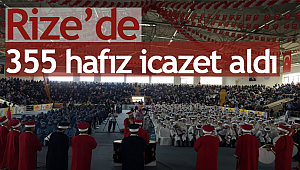 Rize de 355 Hafıza İcazet Merasimi