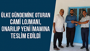 Ülke gündemine oturan cami lojmanı, onarıldı