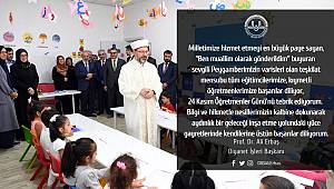 Başkan ERBAŞ dan 24 Kasım Öğretmenler Günü Mesajı