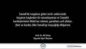 Başkan Erbaşdan Taziye Mesajı