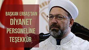  Erbaş dan Diyanet personeline teşekkür 
