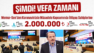 Memur-Sen’den İhtiyaç Sahiplerine 2 Milyon TL’lik Destek