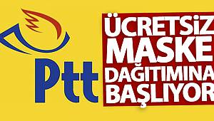 PTT ücretsiz maske dağıtımına başlıyor 