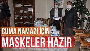 Cuma namazı için maskeler hazır 