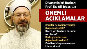 Erbaş dan gündeme dair önemli açıklamalar