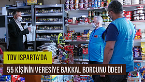 TDV Isparta’da 55 kişinin veresiye borcunu ödedi