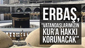 Erbaş, “Vatandaşlarımızın kur’a hakkı korunacak” 